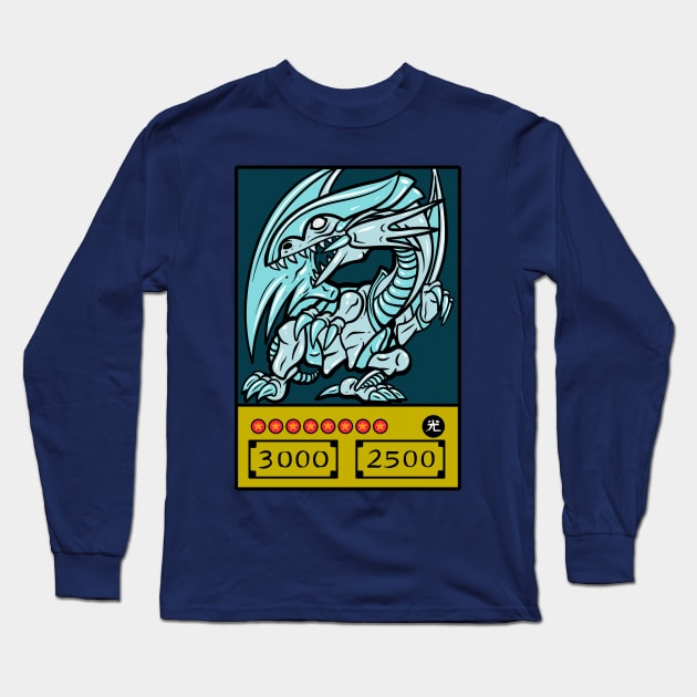 Blue Eyes Card Long Sleeve T-Shirt by CalebLindenDesign